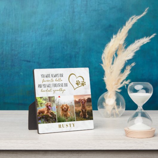 Favoriete Hallo hardste afscheid van Pet Memorial Fotoplaat (Insitu)