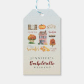 Favoriete herfst Rustic Bachelorette-feest Bedankt Cadeaulabel (Voorkant)