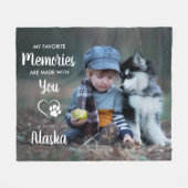 Favoriete herinneringen Aangepaste foto voor Pet D Fleece Deken (Voorkant (Horizontaal))