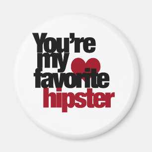 Favoriete hipster magneet