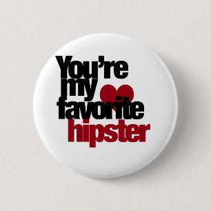 Favoriete hipster ronde button 5,7 cm