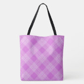 "Favoriete  Homespun Lila Plaid Check" tas (Achterkant)