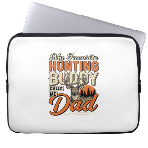 Favoriete jachtmaat noemt me papa vintage hert S Laptop Sleeve