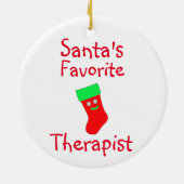 Favoriete kerstman keramisch ornament (Achterkant)