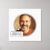 Favoriete kind Funny Dad Vaderdag Canvas Afdruk (Voorkant)