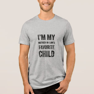 Favoriete kind schoonmoeder grappig cadeau Tri-Blend shirt
