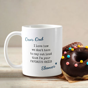 Favoriete kinderschrijftypografie koffiemok