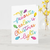 Favoriete kleur Kerstverlichting © GraphicLoveShop Kaart (Gele Bloem)