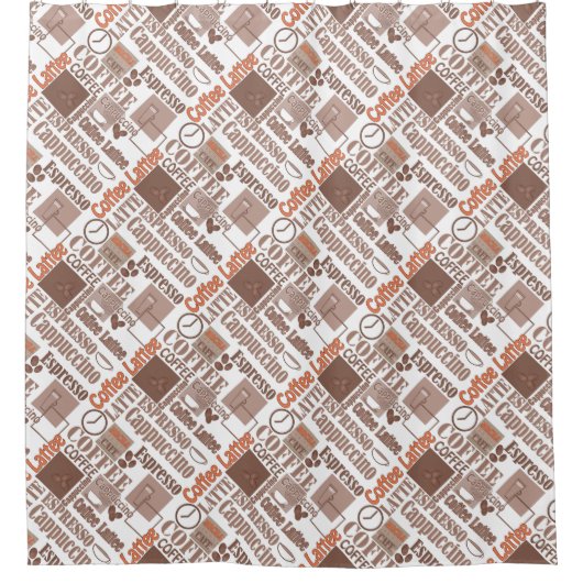 Favoriete koffie douchegordijn (Voorkant)