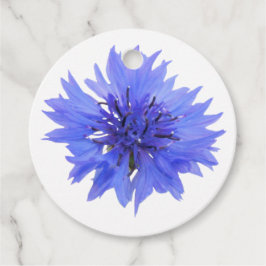 Favoriete labels met blauw korenbloem ontwerp