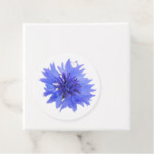 Favoriete labels met blauw korenbloem ontwerp (In situ)