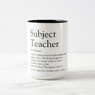 Favoriete Leraar Definitie Leuk Modern Tweekleurige Koffiemok