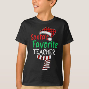 Favoriete leraar grappige kerstkerstkerstkerstkers t-shirt