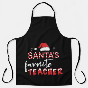 Favoriete leraar voor de kerstman schort