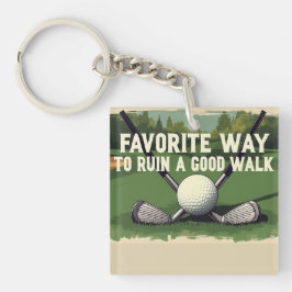 Favoriete manier om een goede golfwandeling te ver sleutelhanger