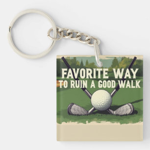 Favoriete manier om een goede golfwandeling te ver sleutelhanger