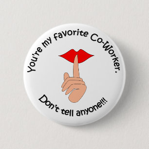 Favoriete medewerker ronde button 5,7 cm