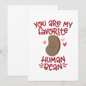 Favoriete menselijke boon kaart (Voorkant / Achterkant)