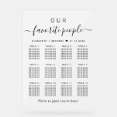 Favoriete Mensen 12 Tafel Frosted Wedding Zitplaat Acryl Bord (Voorkant)