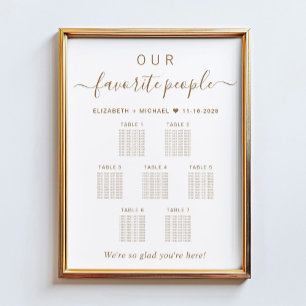 Favoriete Mensen 7 Tafel Trouwstoel Grafiek Poster