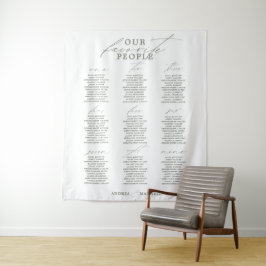 Favoriete Mensen Groene Sage Bruiloft Zitkaarten Wandkleed