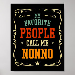 Favoriete mensen noemen me Nonno Vaderdag Poster