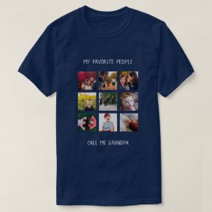 Favoriete mensen noemen opa Fathers Day Foto T-shirt