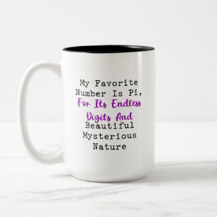 Favoriete Nummer Pi Eindeloos Cijfers Mysterieus Tweekleurige Koffiemok