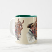 Favoriete paarden tweekleurige koffiemok (Voorkant links)