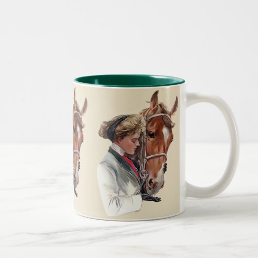 Favoriete paarden tweekleurige koffiemok (Rechts)