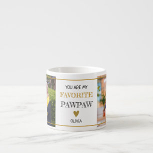 Favoriete PawPaw Opa 2 Foto gepersonaliseerd Espresso Kop