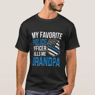 Favoriete politieagent opa trotse politie opa t-shirt