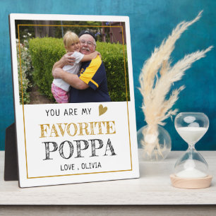 Favoriete Poppa Grandpa Grandchild Custom Photo Fotoplaat