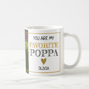 Favoriete Poppa Grandpa Grandchild Custom Photo Koffiemok