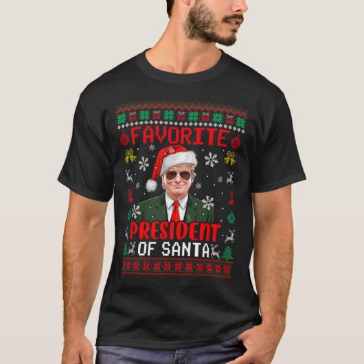 Favoriete President van Santa Xmas Trump Proud won T-shirt (Voorkant)