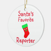 Favoriete Reporter Ceramic Ornament (Links)