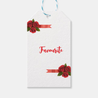 Favoriete Rode Bloemen Cadeaulabel