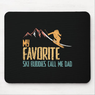 Favoriete Ski Buddies Noem me Pa Retro Ski Muismat