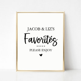 Favoriete snoepjes en lekkernijen Favoriete tafelt Poster