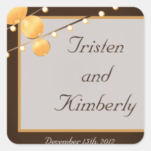 Favoriete Stickers Papieren Lantaarns op Bruin Chi