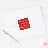 Favoriete Stickers Whimsical Crimson Red Double Bi (Envelop)