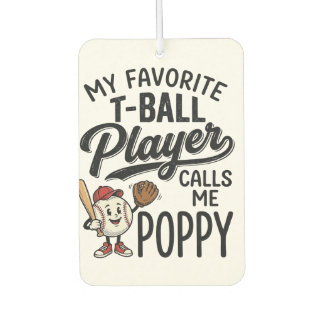 Favoriete T-Ball Speler Noemt Me Poppy Shirt Ontwe Luchtverfrisser