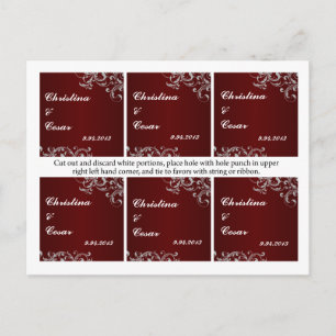 Favoriete Tags Dark Maroon Grey wervelt rood wit b Briefkaart