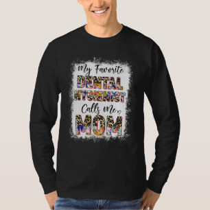 Favoriete tandheelkundige mam Floral Leopard Mothe T-shirt