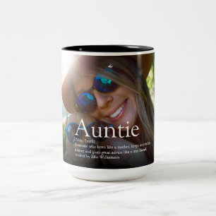 Favoriete tante tante definitie foto tweekleurige koffiemok