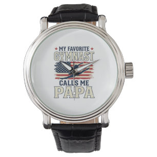 Favoriete turnster noemt me papa patriottische vin horloge