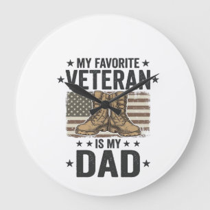 Favoriete Vader Veteraan Patriottische Combatlaarz Grote Klok