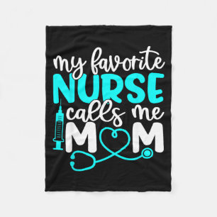 Favoriete verpleegster belt mama shirt leuk moeder fleece deken