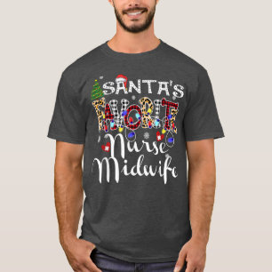 Favoriete verpleegster Xma, vroedvrouw voor kerst T-shirt