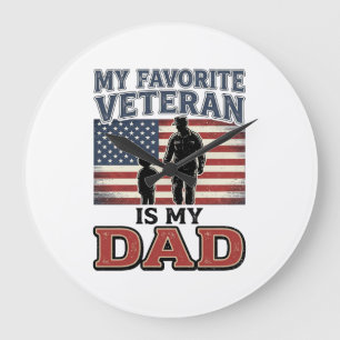 Favoriete Veteraan Is Mijn Vader Patriottisch Shir Grote Klok